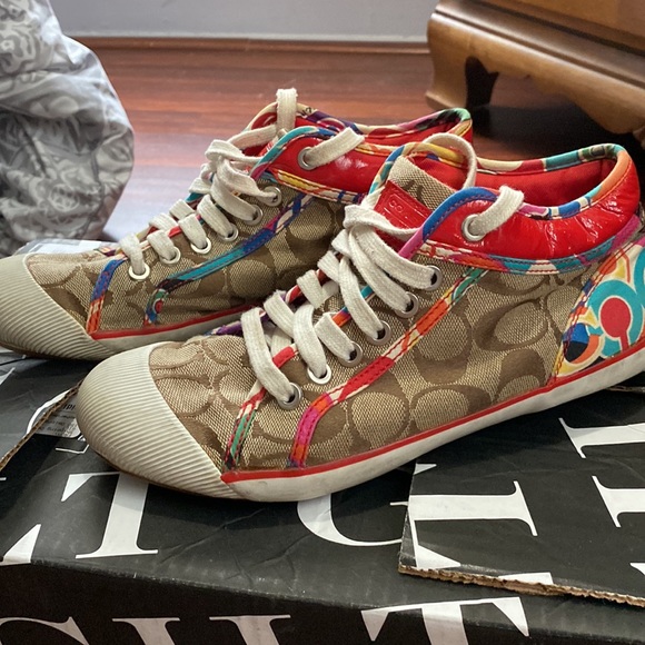 Multi colored Coach high top sneakers - Picture 2 of 5